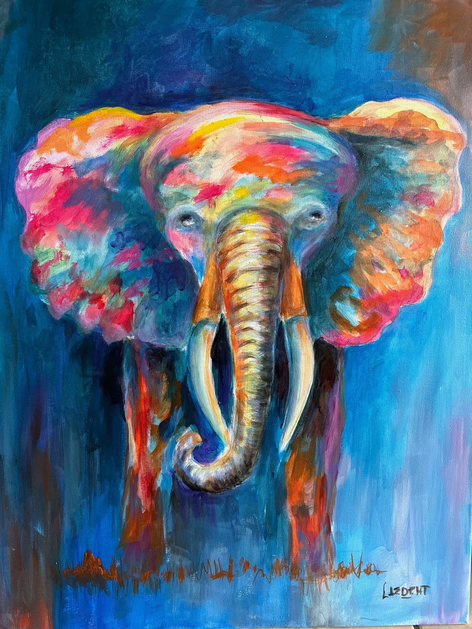 Peinture d'un éléphant